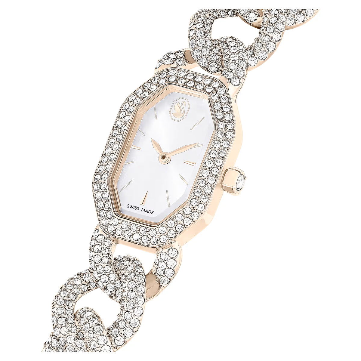 Dextera Chain watch, Swiss, White, Champagne