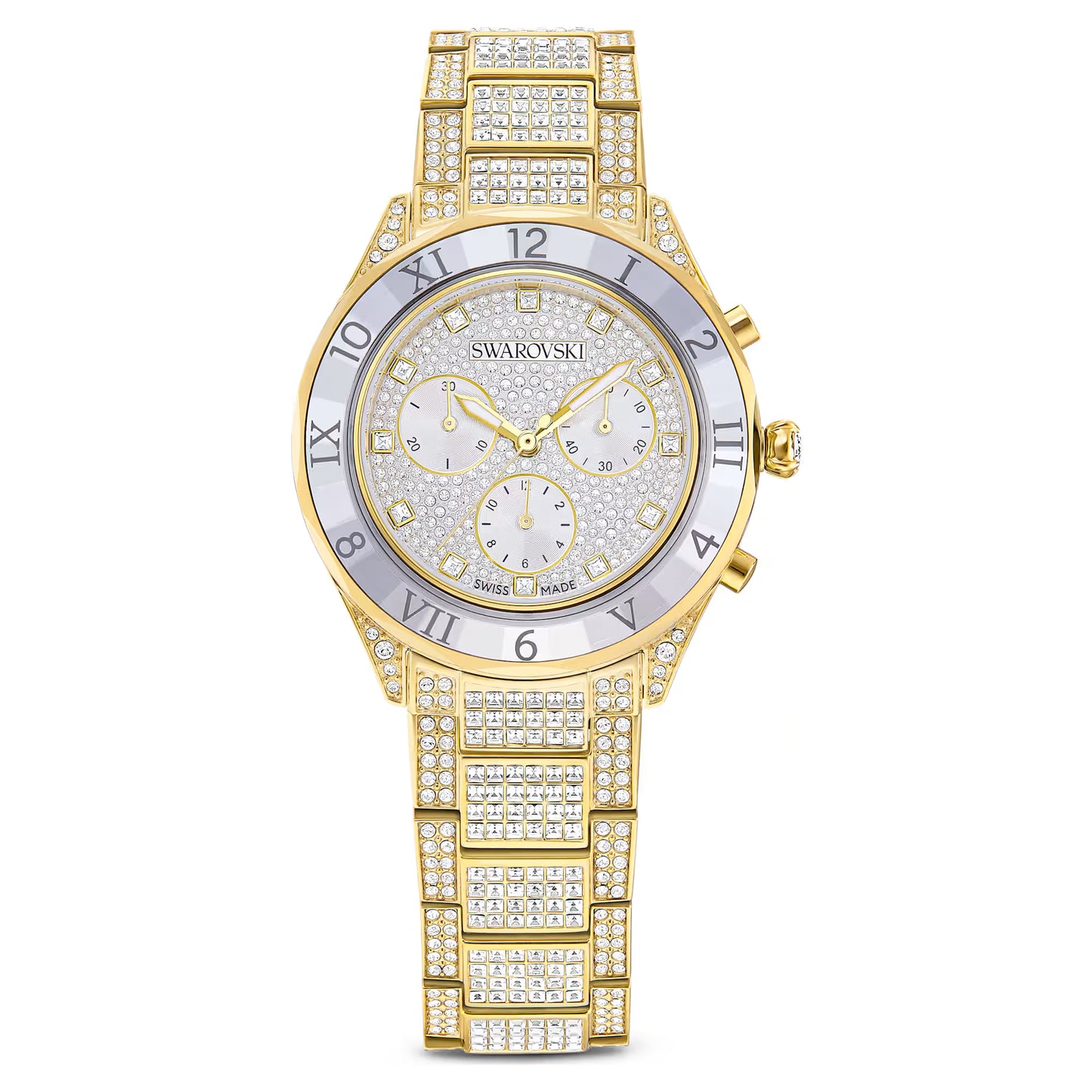 Dextera lux watch, Swiss Made, Metal bracelet, Gold tone, Gold-tone finish