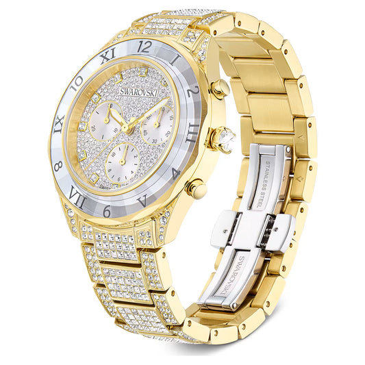 Dextera lux watch, Swiss Made, Metal bracelet, Gold tone, Gold-tone finish