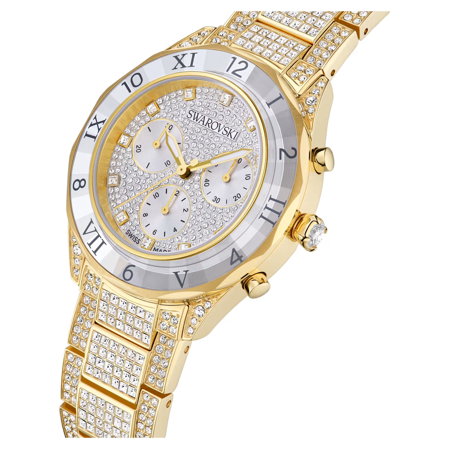 Dextera lux watch, Swiss Made, Metal bracelet, Gold tone, Gold-tone finish