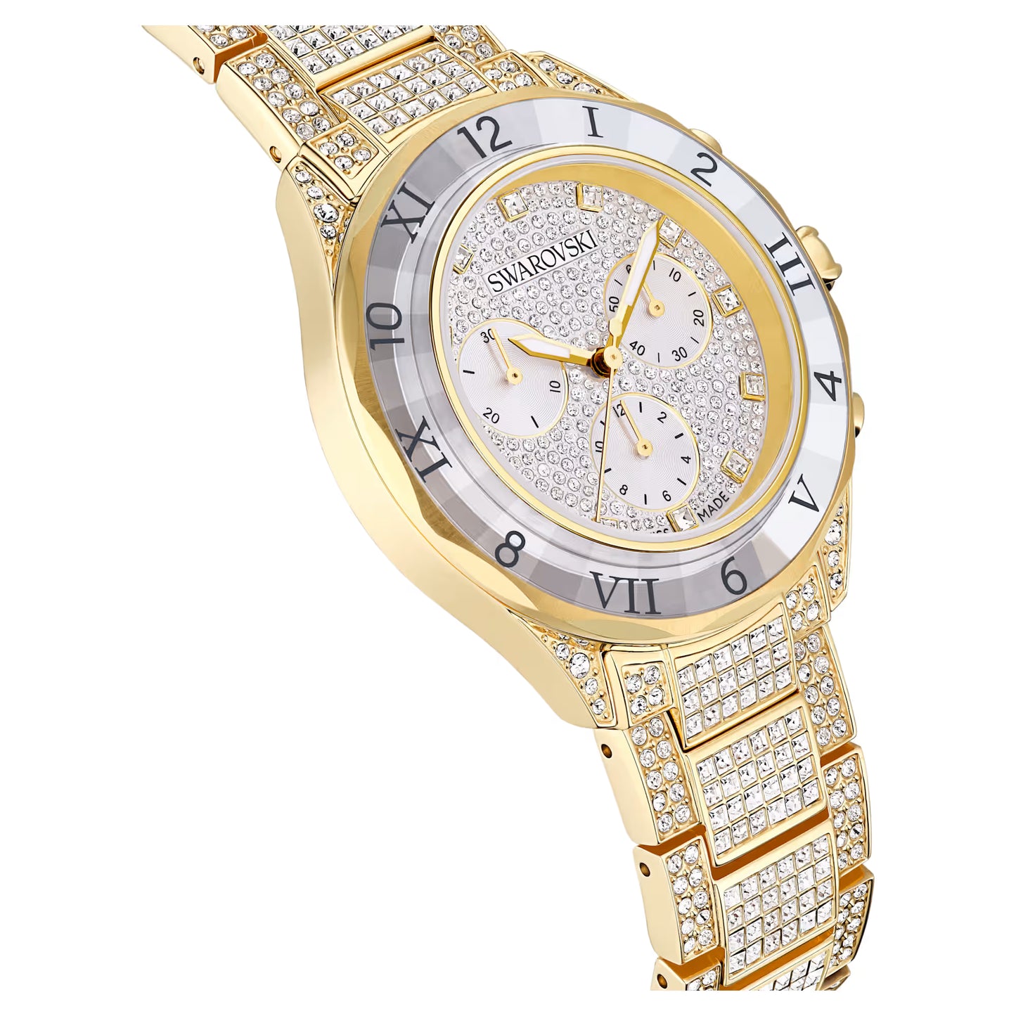 Dextera lux watch, Swiss Made, Metal bracelet, Gold tone, Gold-tone finish