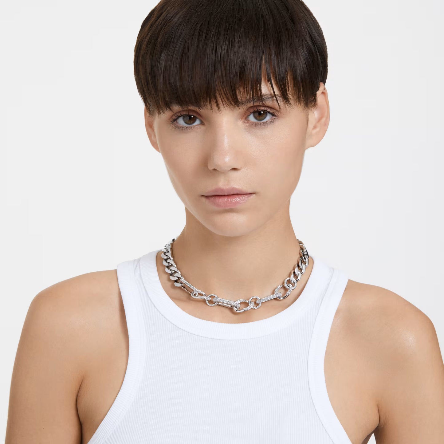 Dextera necklace, Statement, Mixed links, Small