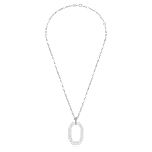 Dextera pendant, Octagon shape, Pavé, White