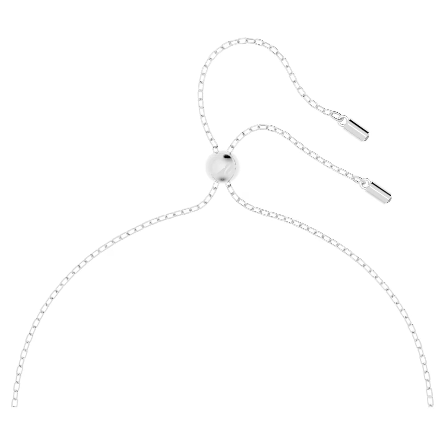 Dextera pendant, Pavé, White, Rhodium plated