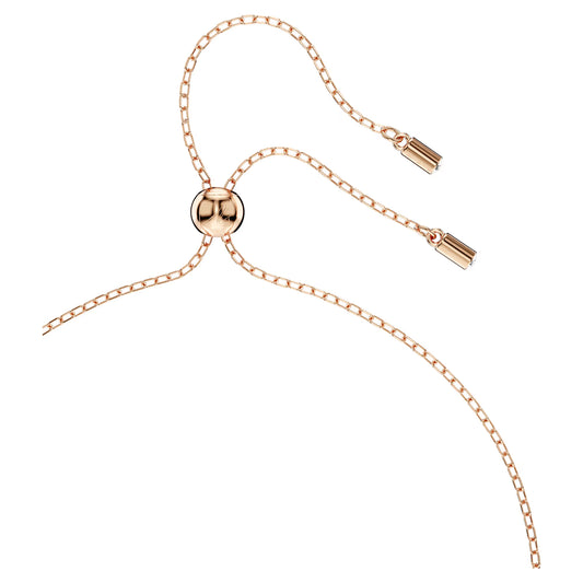 Dextera pendant, Pavé, White, Rose gold-tone plated