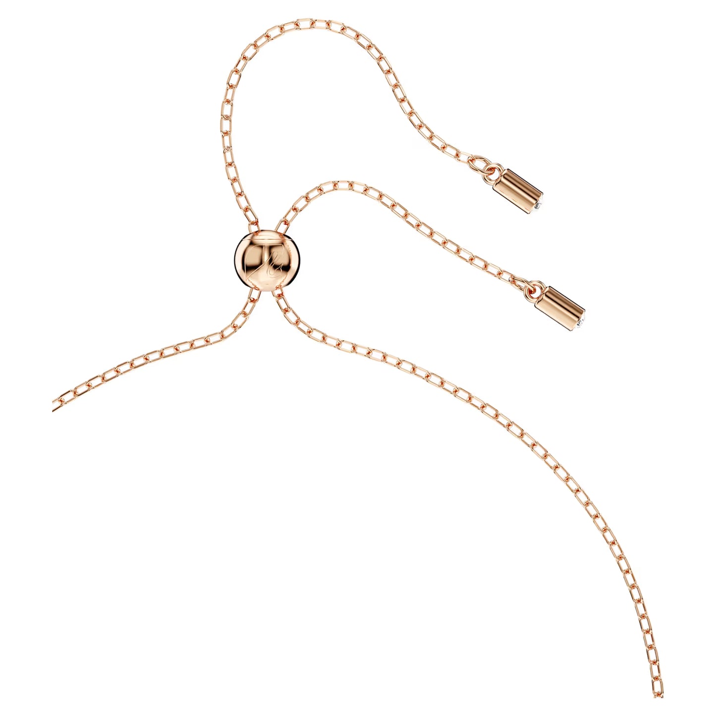 Dextera pendant, Pavé, White, Rose gold-tone plated
