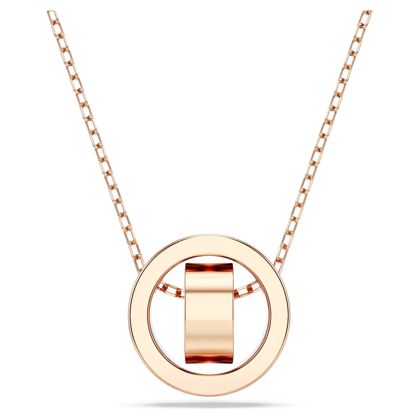 Dextera pendant, Pavé, White, Rose gold-tone plated