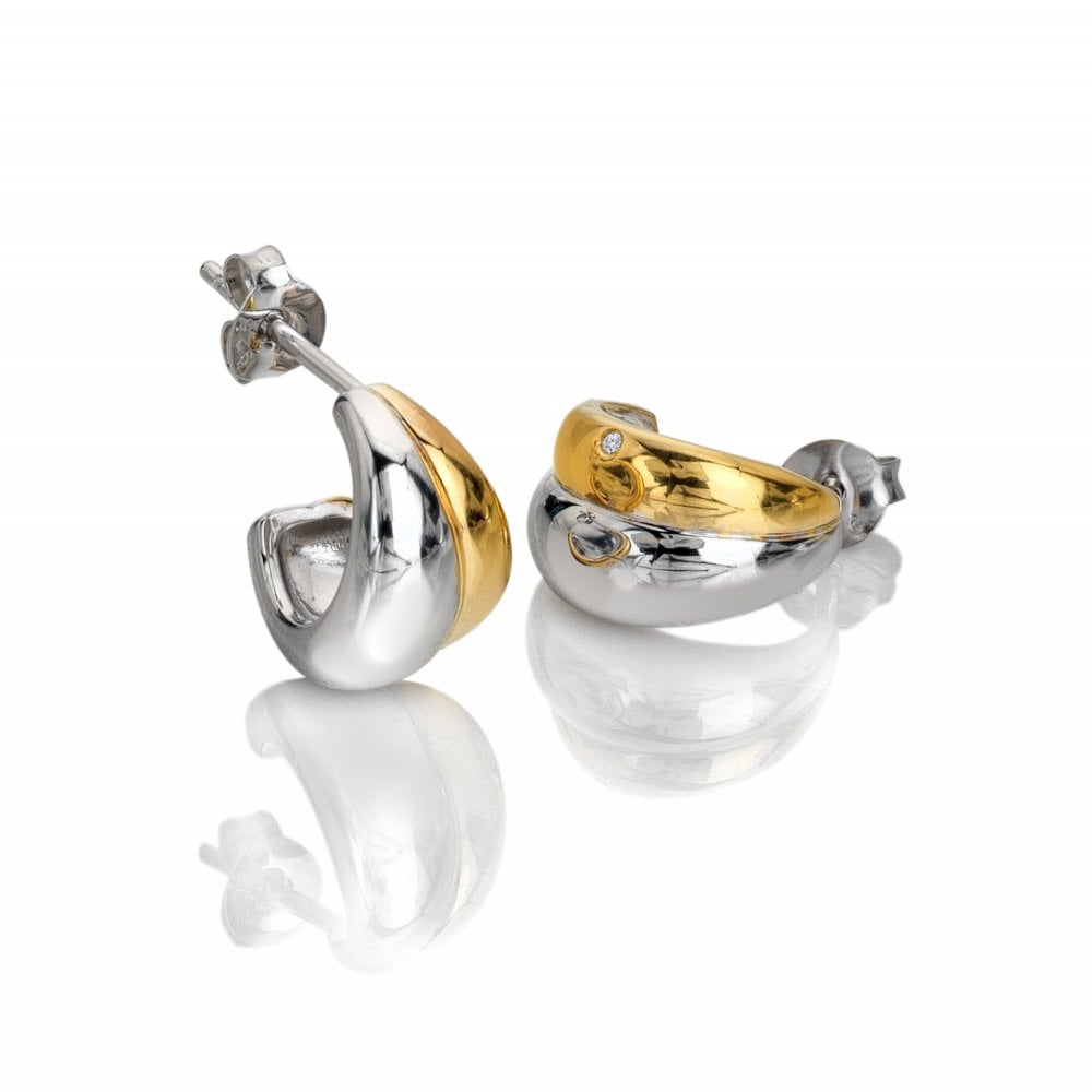 Gold & Silver Two Tone Earrings