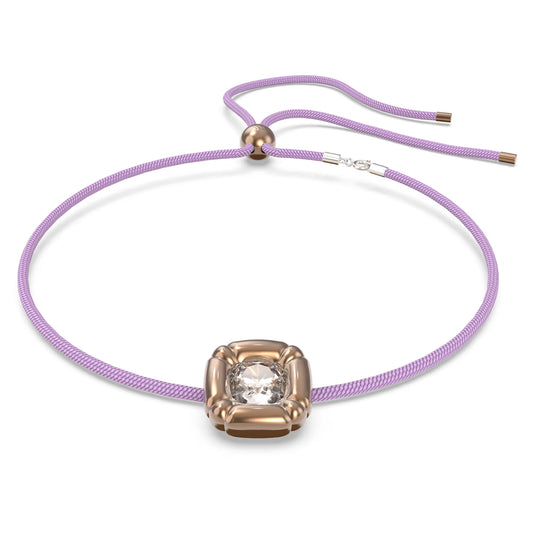 Dulcis necklace, Cushion cut, Rose gold tone