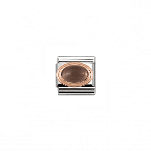 Rose Gold Smoky Quartz Charm