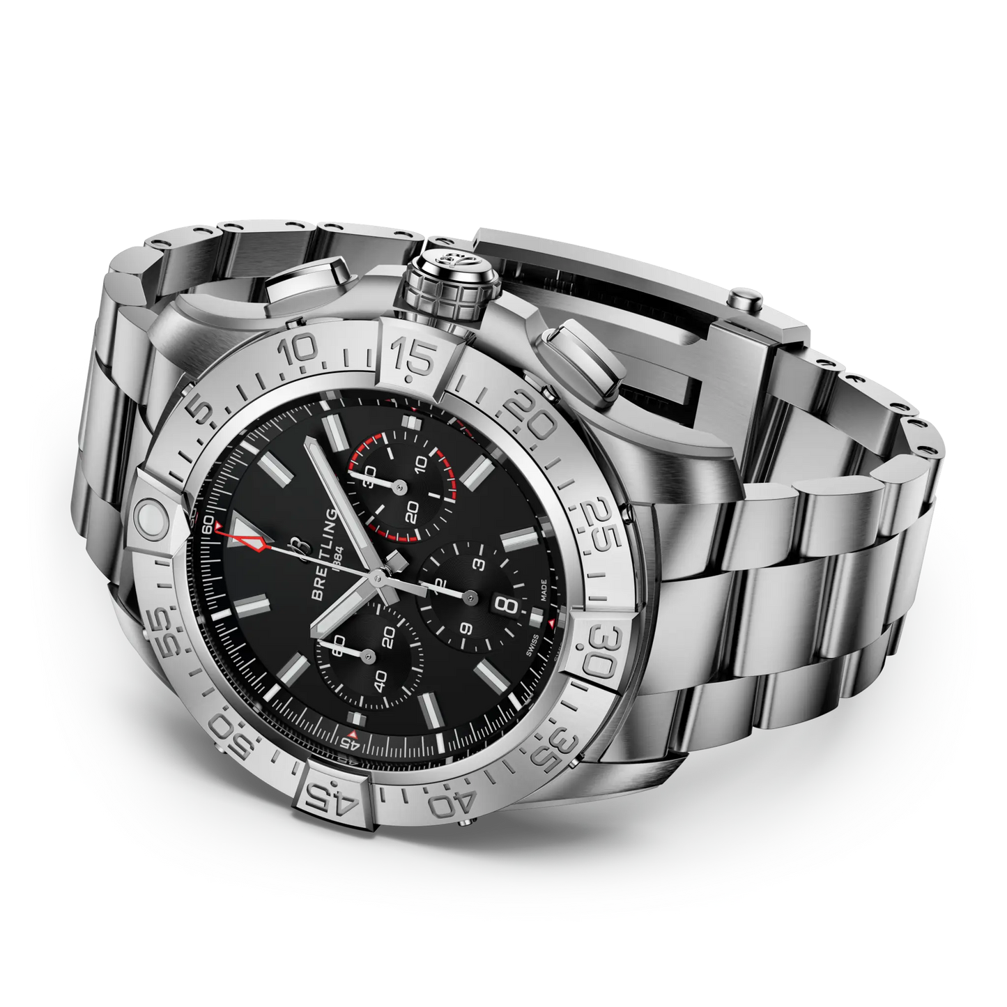 Super Avenger B01 Chronograph 46 | 46mm Titanium Case Black Dial