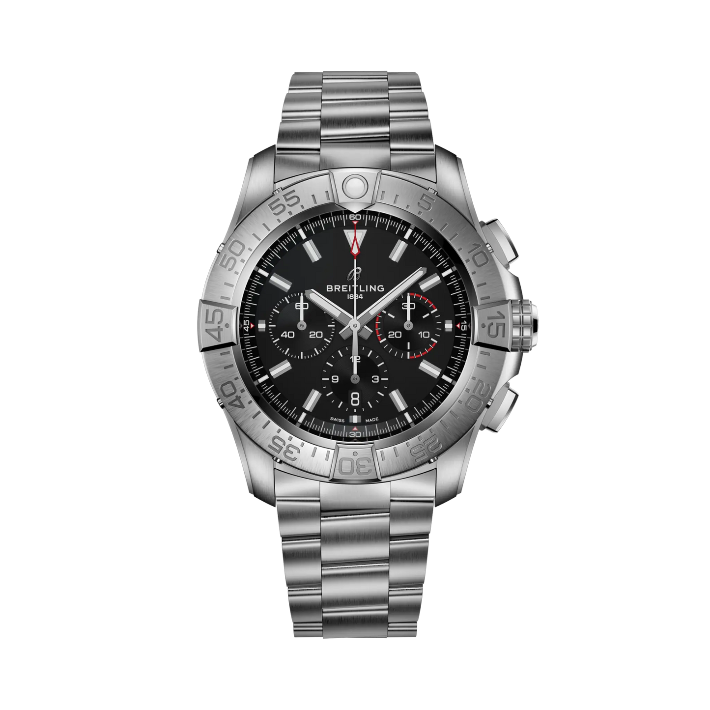 Super Avenger B01 Chronograph 46 | 46mm Titanium Case Black Dial