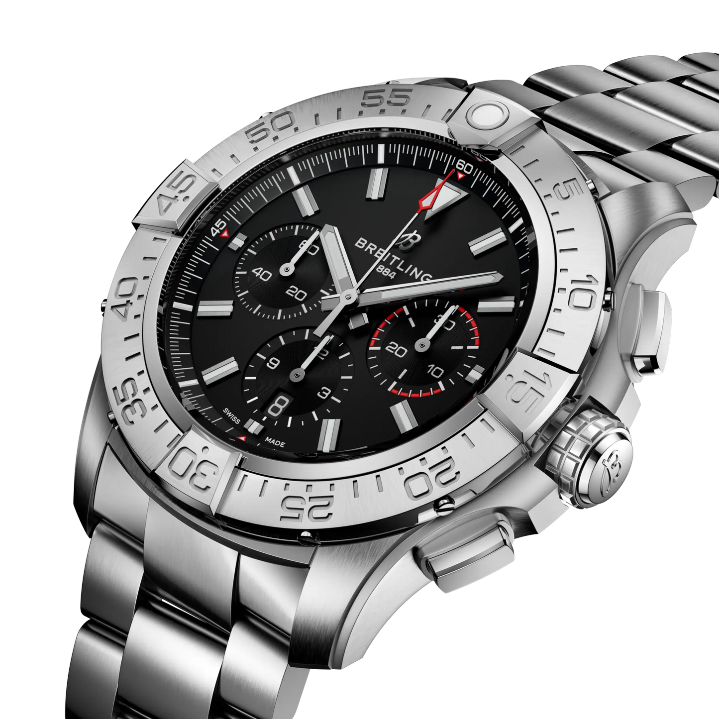 Super Avenger B01 Chronograph 46 | 46mm Titanium Case Black Dial
