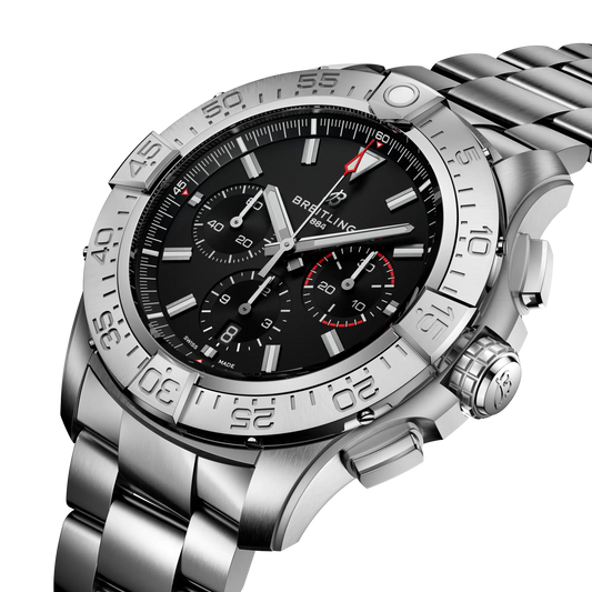 Super Avenger B01 Chronograph 46 | 46mm Titanium Case Black Dial