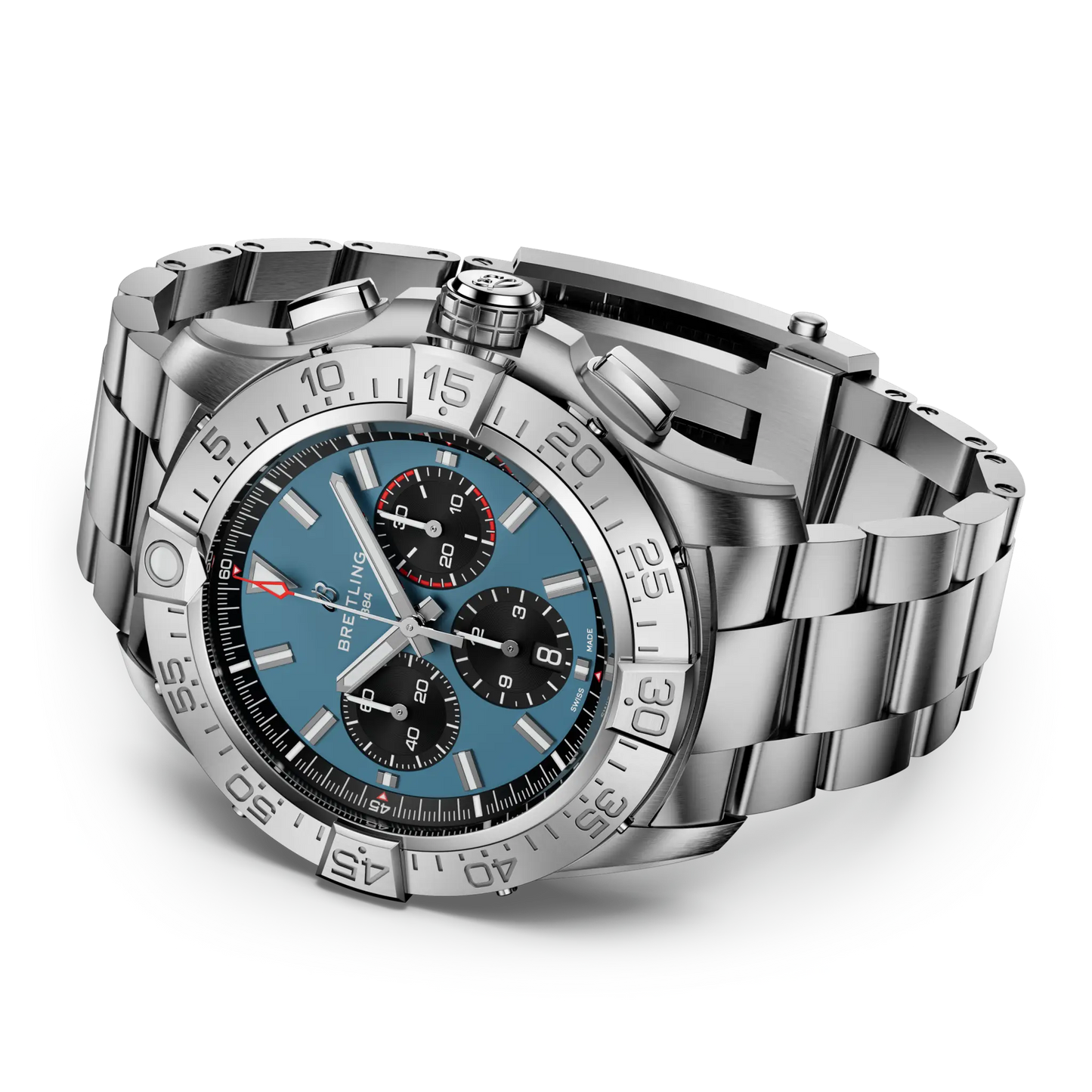 Super Avenger B01 Chronograph 46 | 46mm Titanium Case Blue Dial