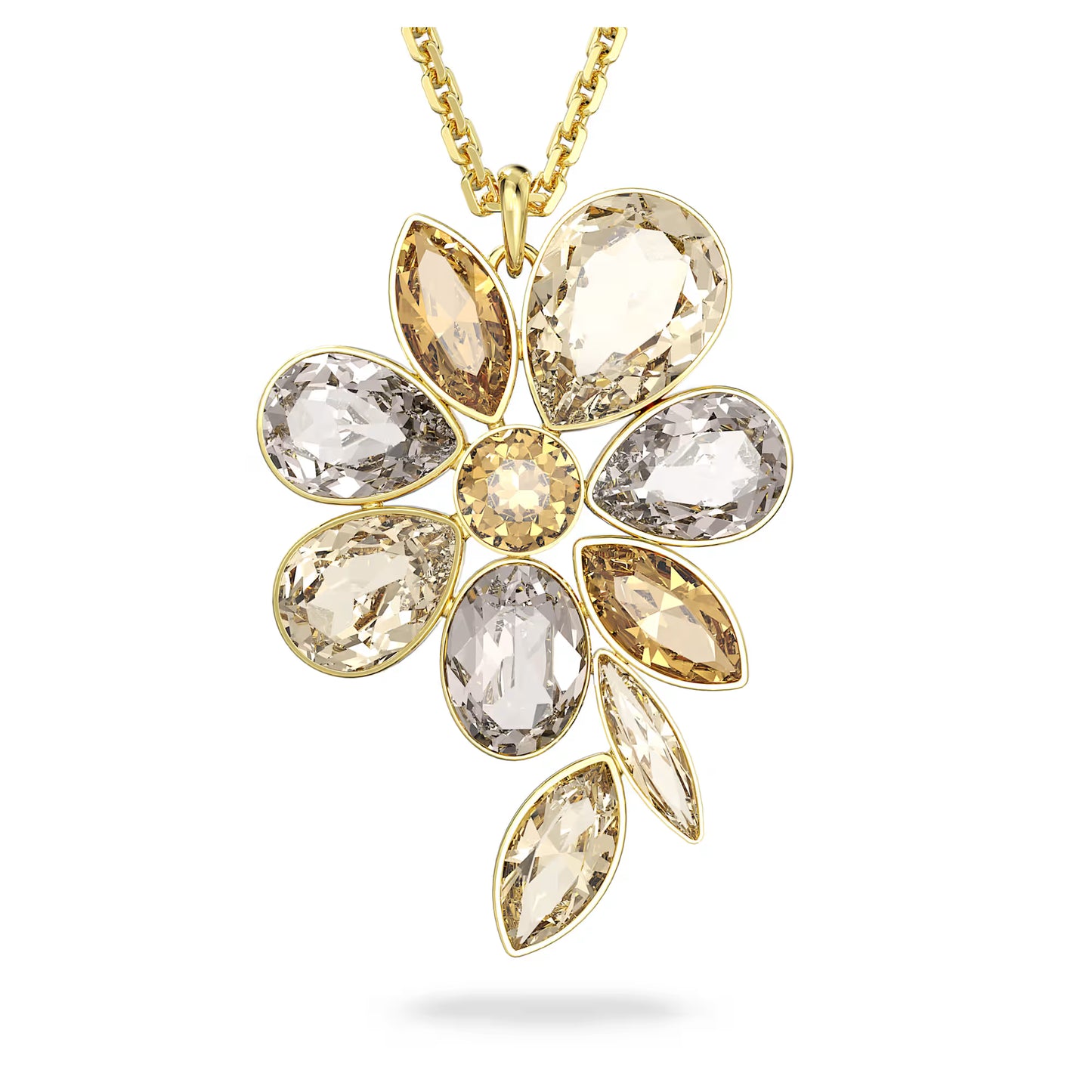 Elegance of Africa necklace, Flower, Multicoloured, Gold-tone plated