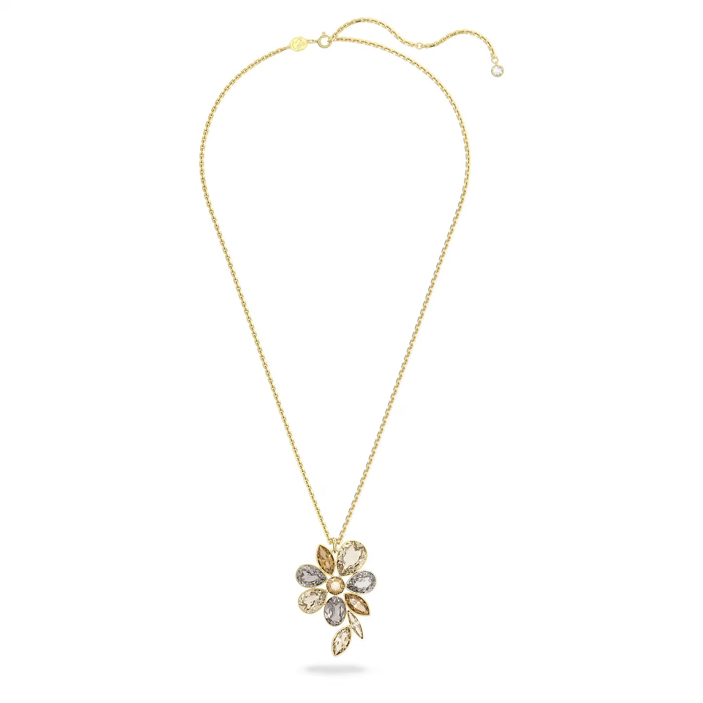 Elegance of Africa necklace, Flower, Multicoloured, Gold-tone plated