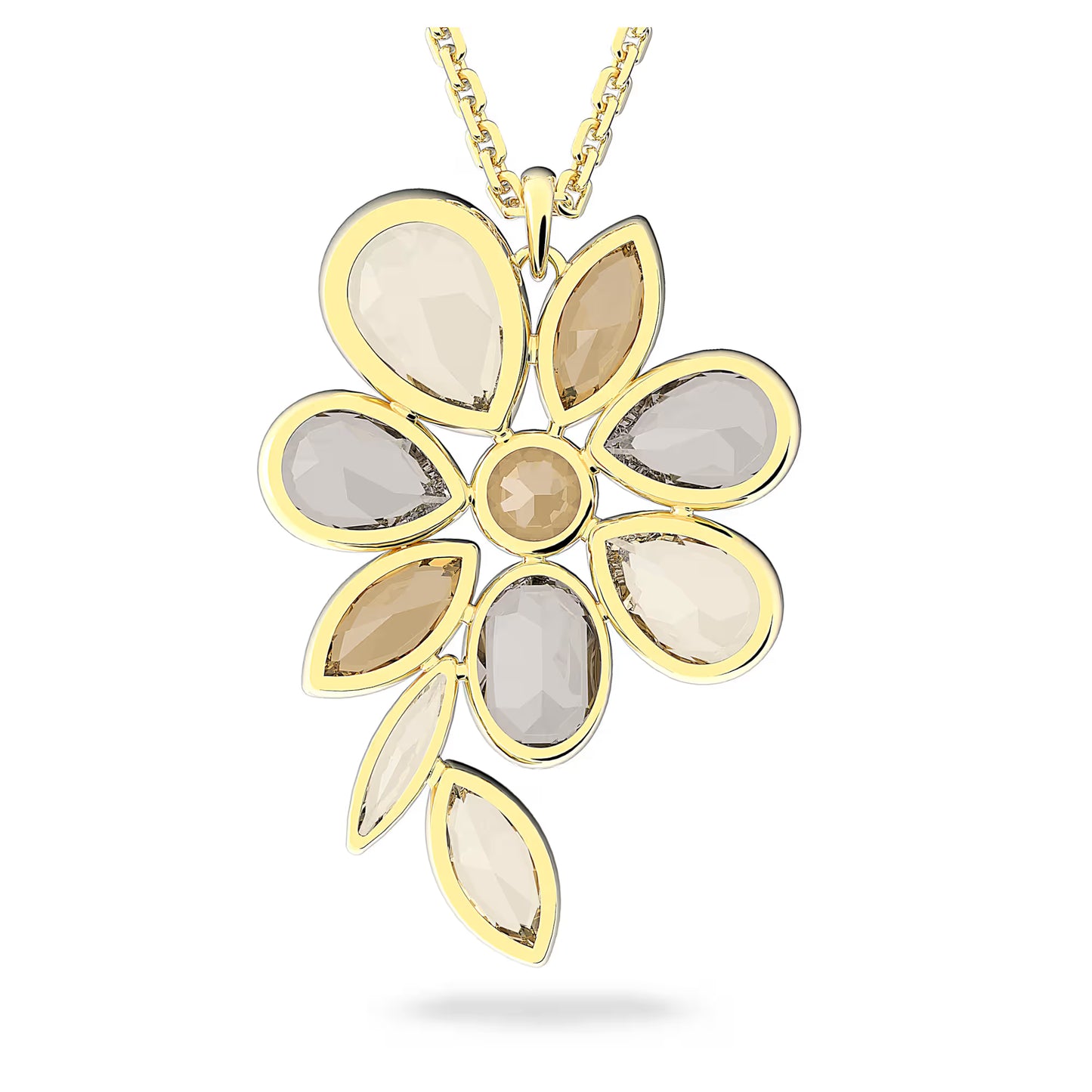 Elegance of Africa necklace, Flower, Multicoloured, Gold-tone plated