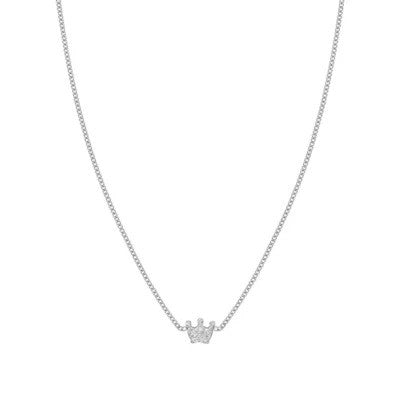 Fairy Icons Steel Glitter Crown Necklace