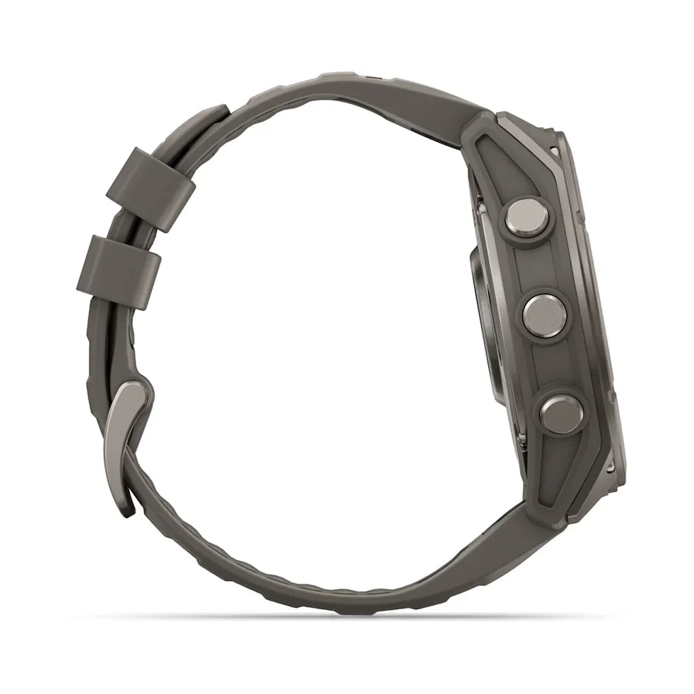 Garmin Fenix 9 51mm AMOLED Titanium with Pebble Grey Silicone Band