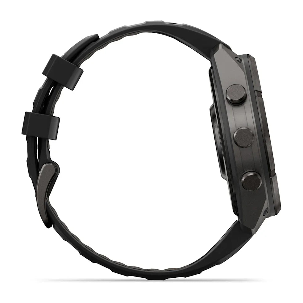 Garmin Fenix 9 47mm Pro AMOLED inReach Carbon Gray DLC Titanium with Black/Pebble Grey Silicone Band