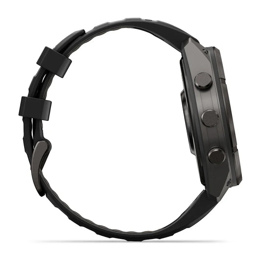 Garmin Fenix 9 47mm Pro AMOLED inReach Carbon Gray DLC Titanium with Black/Pebble Grey Silicone Band