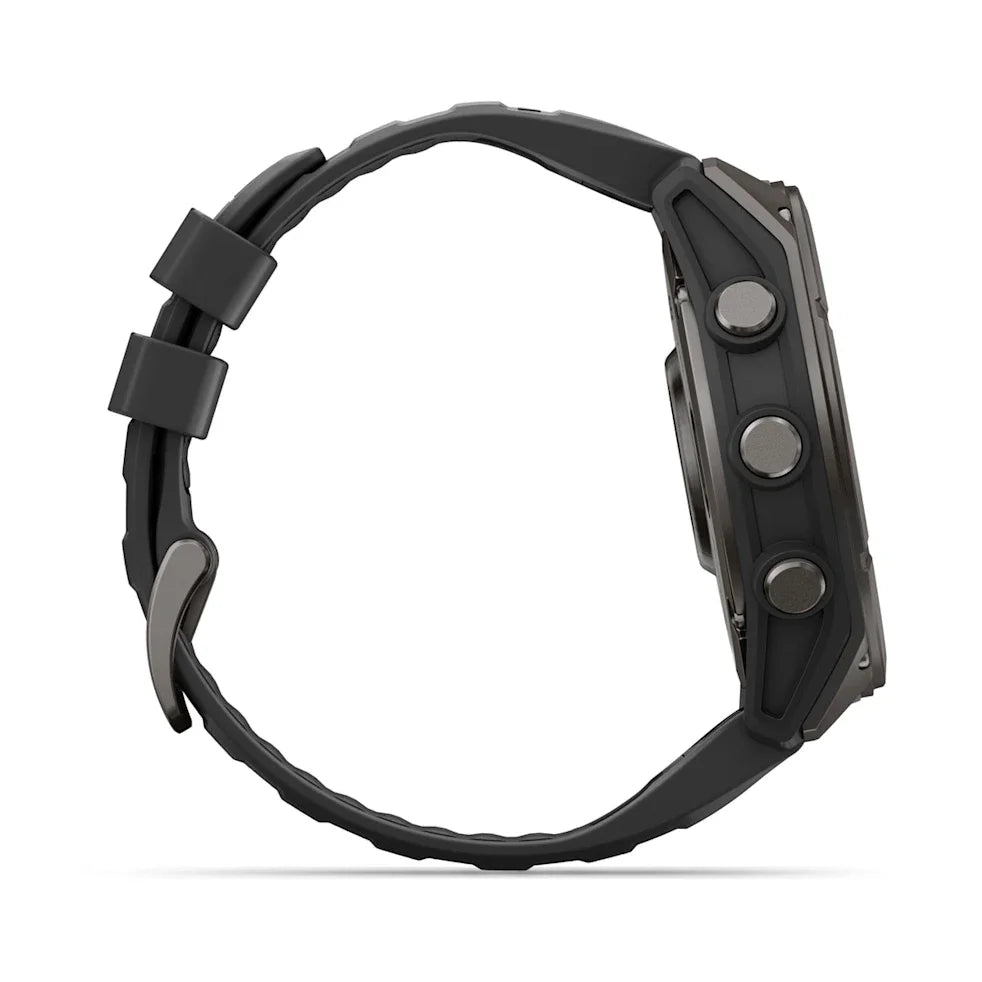 Garmin Fenix 9 51mm AMOLED Carbon Grey DLC Titanium with Black Silicone Band