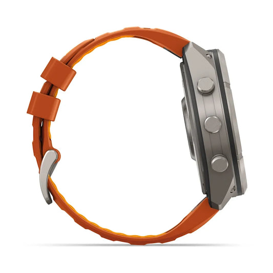 Garmin Fenix 9 Pro 51mm AMOLED inReach Titanium with Autumn Orange/Spark Orange Silicone Band