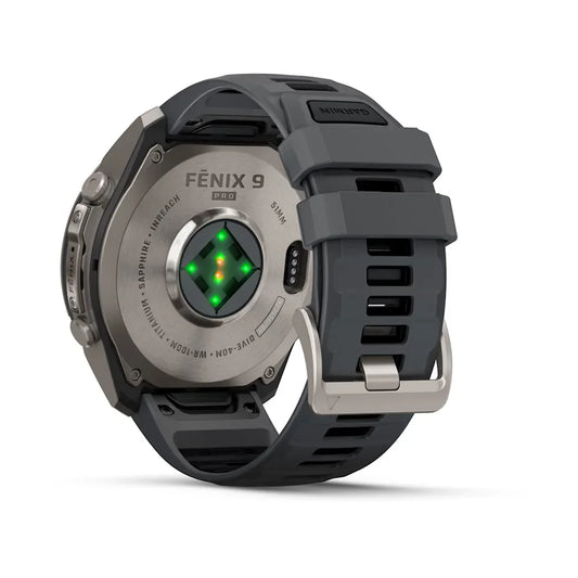 Garmin Fenix 9 Pro 51mm AMOLED inReach Titanium with Graphite/Black Silicone Band