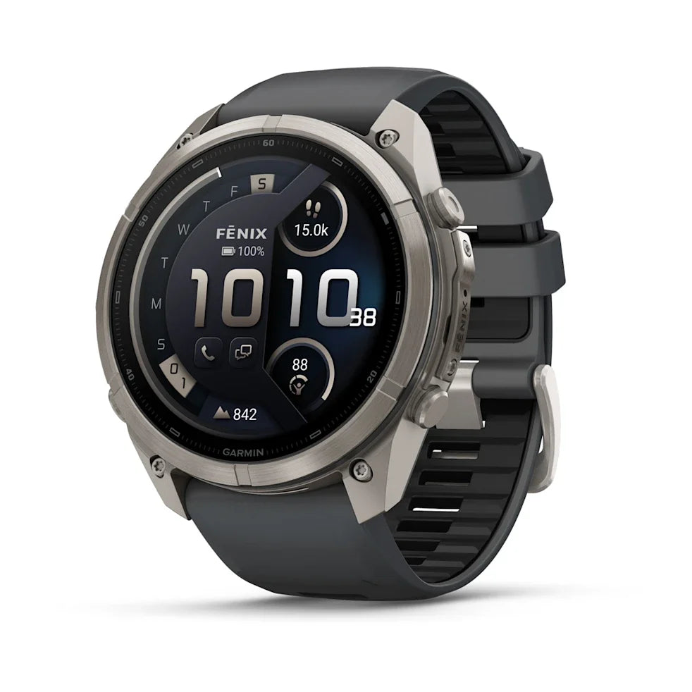Garmin Fenix 9 Pro 51mm AMOLED inReach Titanium with Graphite/Black Silicone Band