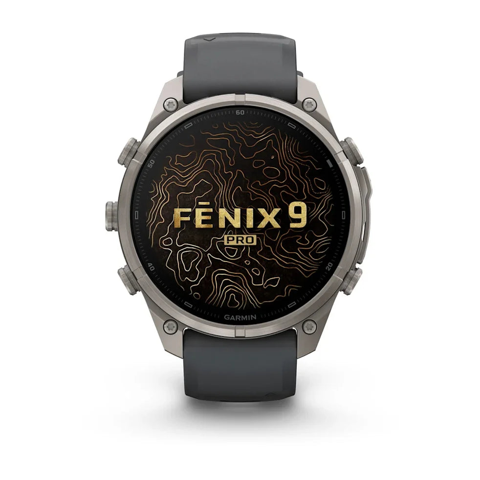 Garmin Fenix 9 47mm Pro AMOLED inReach Titanium with Graphite/Black Silicone Band
