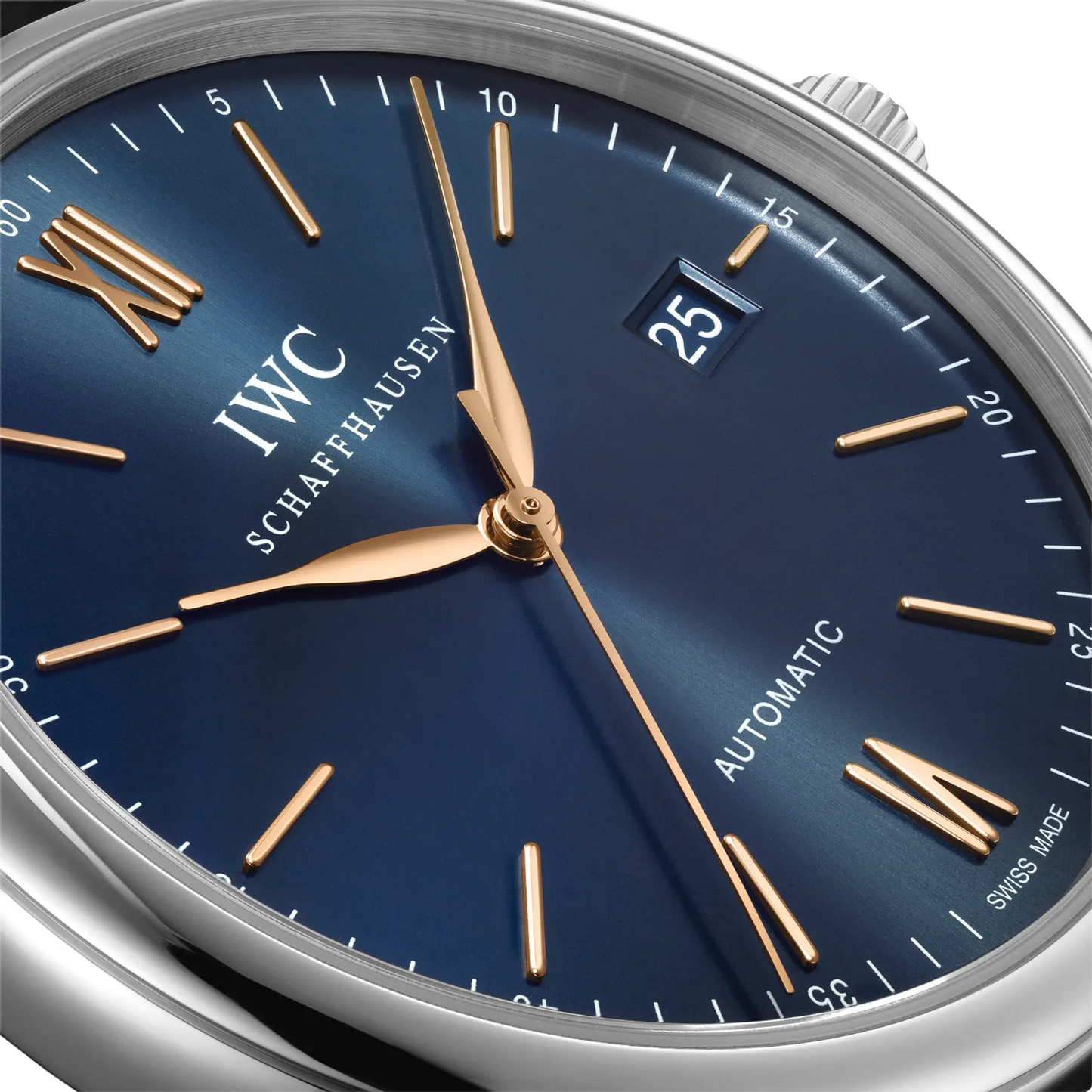 Portofino 40mm Leather Strap Watch