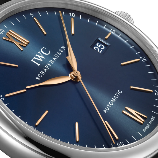 Portofino 40mm Leather Strap Watch