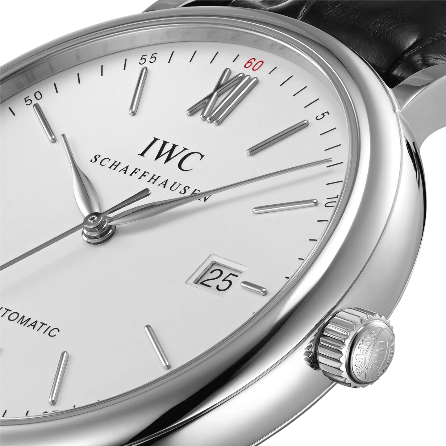 Portofino Automatic 40mm Leather Strap Watch