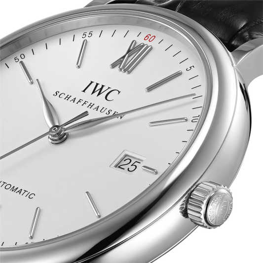 Portofino Automatic 40mm Leather Strap Watch