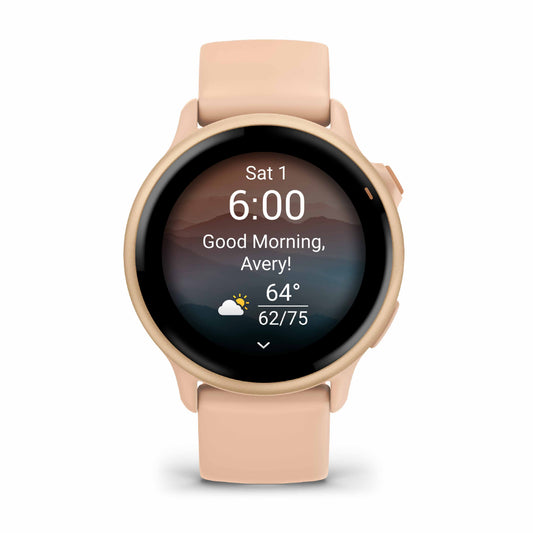 Garmin Vivoactive 6 Metallic Pink Dawn with Pink Dawn Band