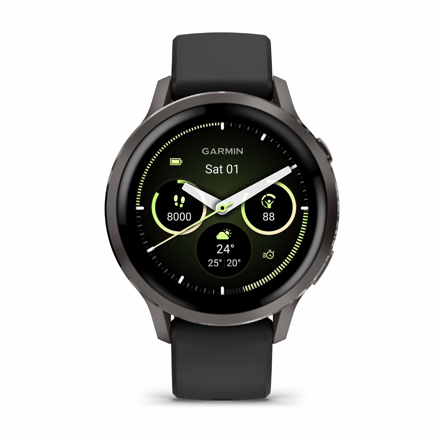 Garmin Venu 4 41mm Slate with Black Silicone Band