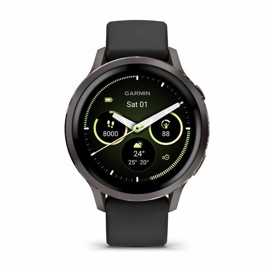 Garmin Venu 4 41mm Slate with Black Silicone Band