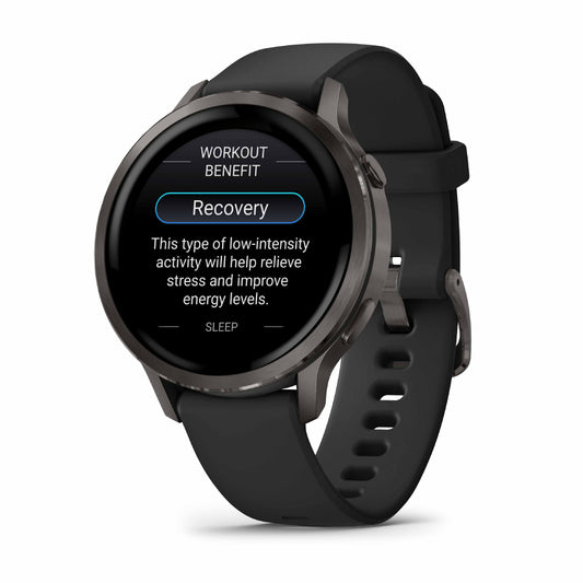 Garmin Venu 4 41mm Slate with Black Silicone Band