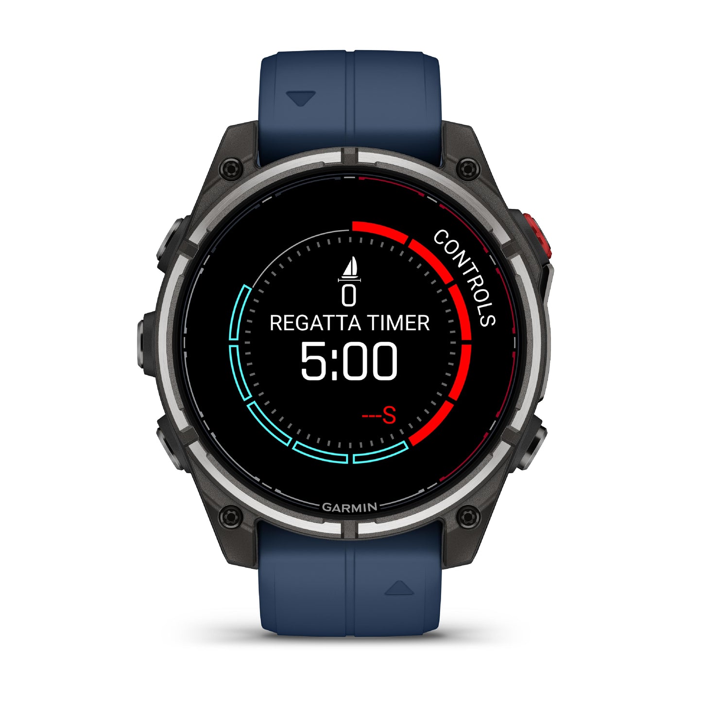 Garmin Quatix 8 Pro 47mm AMOLED Sapphire Titanium Blue Silicone Band