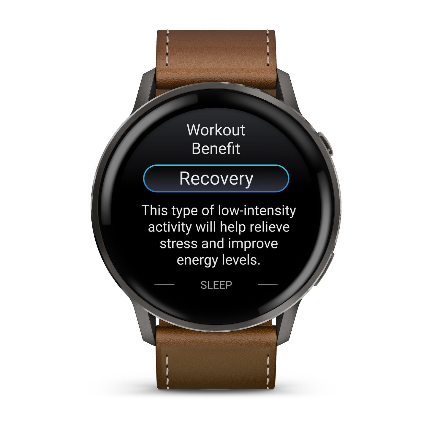 Garmin Venu 4 45mm Slate with Black Silicone Band and Brown Leather Band
