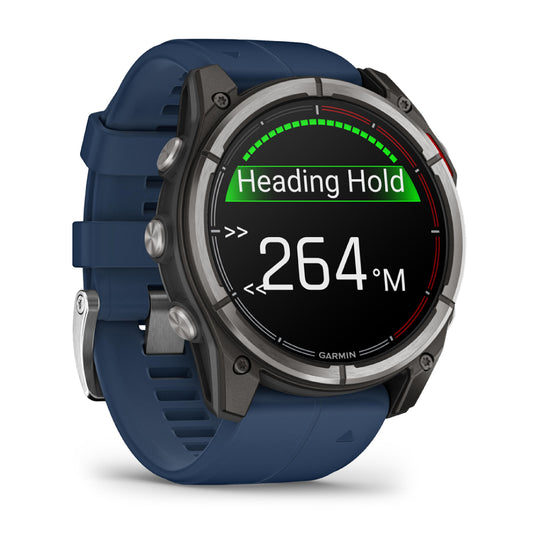 Garmin Quatix 8 51mm AMOLED Sapphire Titanium Blue Silicone Band
