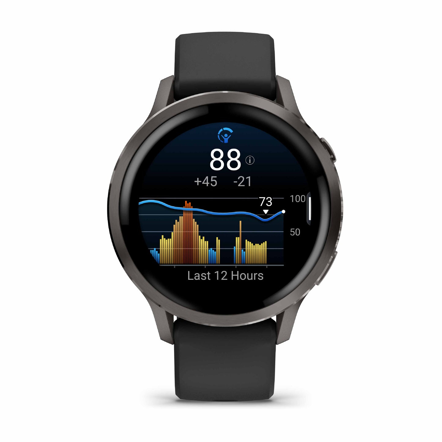Garmin Venu 4 41mm Slate with Black Silicone Band
