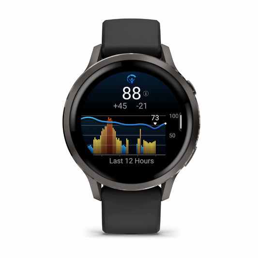 Garmin Venu 4 41mm Slate with Black Silicone Band