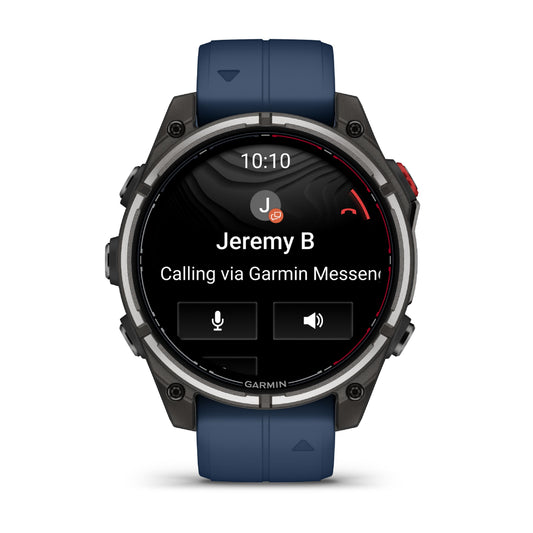 Garmin Quatix 8 Pro 47mm AMOLED Sapphire Titanium Blue Silicone Band