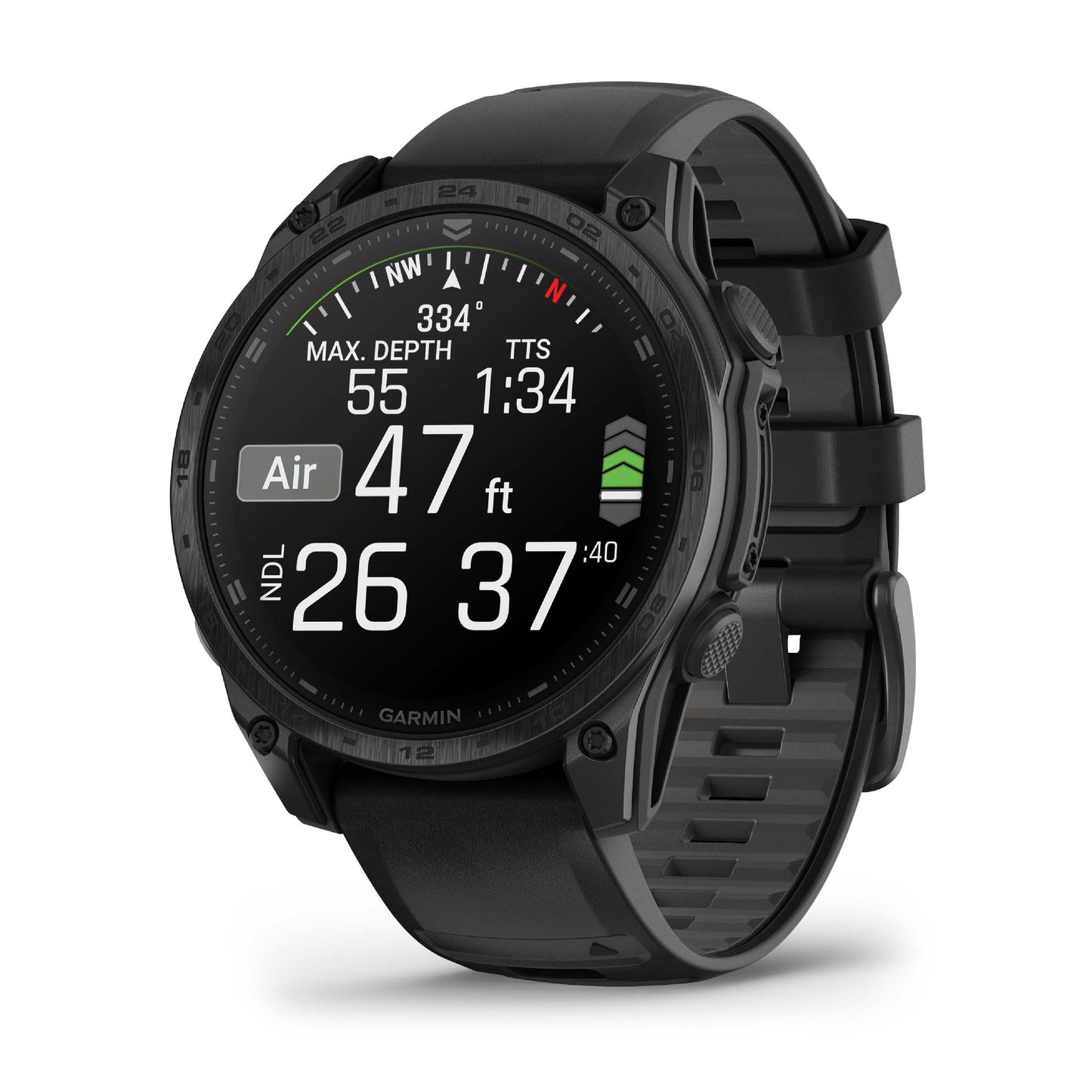 Garmin Tactix 8 47mm AMOLED Sapphire Titanium Black Silicone Band