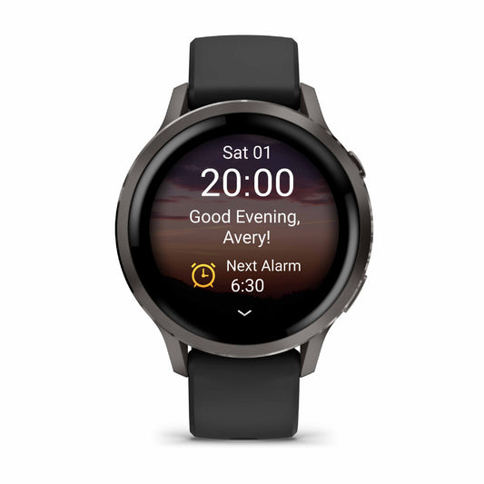 Garmin Venu 4 41mm Slate with Black Silicone Band