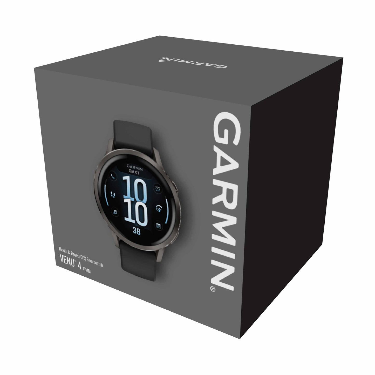 Garmin Venu 4 41mm Slate with Black Silicone Band