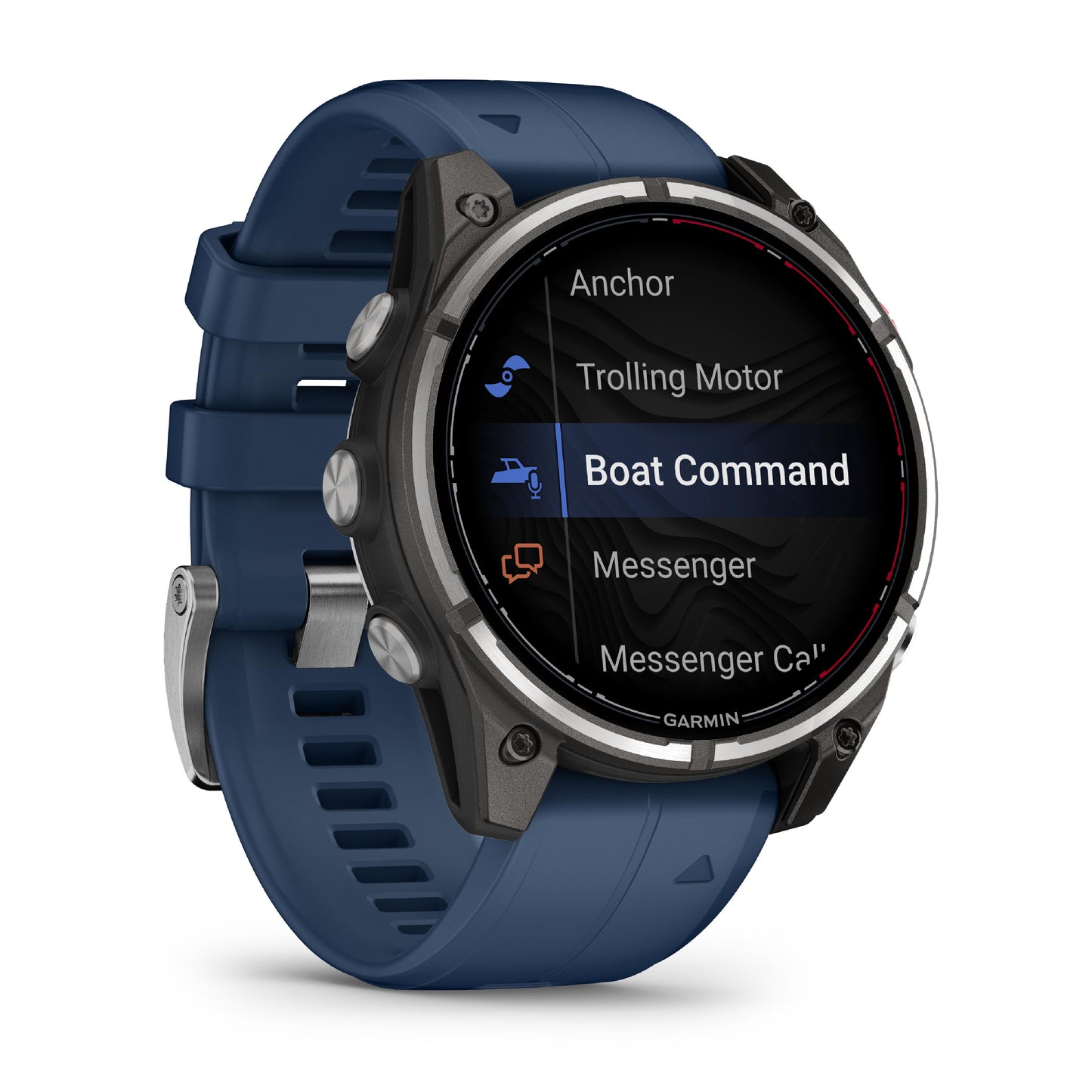 Garmin Quatix 8 Pro 47mm AMOLED Sapphire Titanium Blue Silicone Band