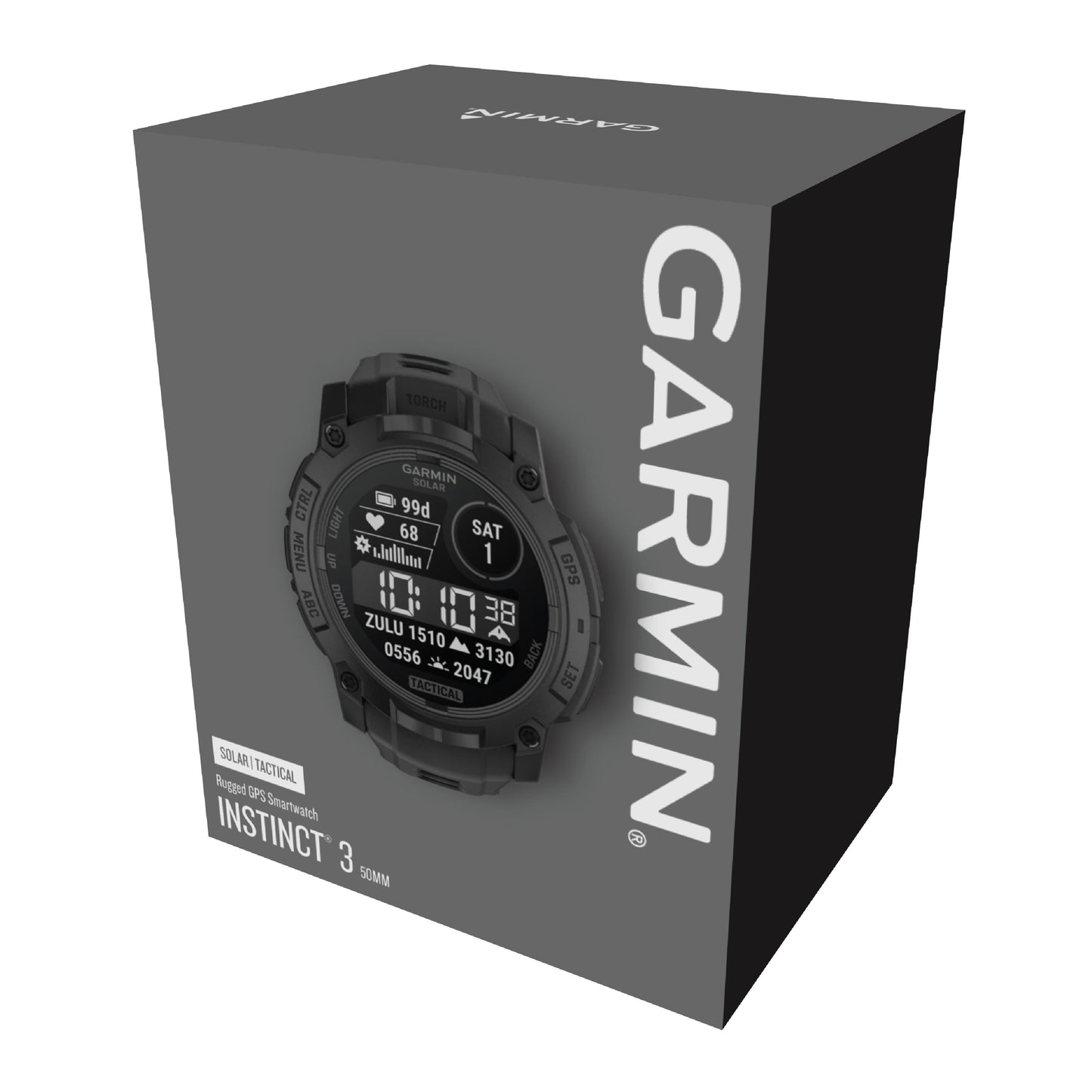 Garmin Instinct 3 50mm Solar Tactical Edition Black with Black Band